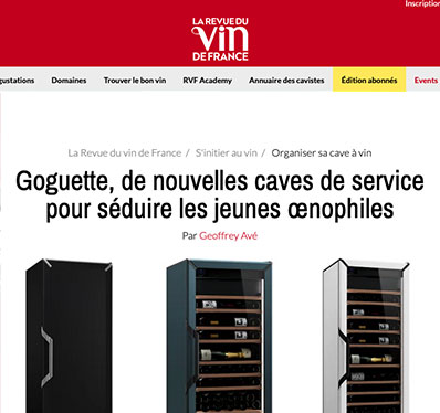 Article cave à vin Goguette dans la Revue du vin de France
