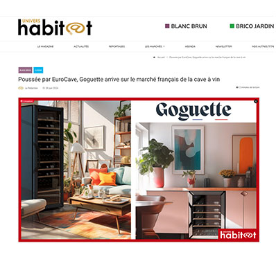 Article dans Univers Habitat sur les caves a vin Goguette